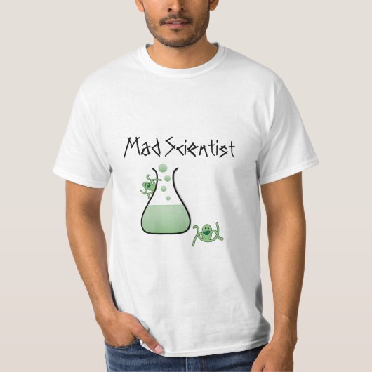 T-shirt fou de scientifique (Devant)