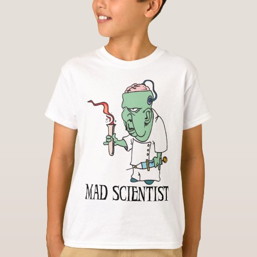 T-shirt fou de scientifique (Devant)