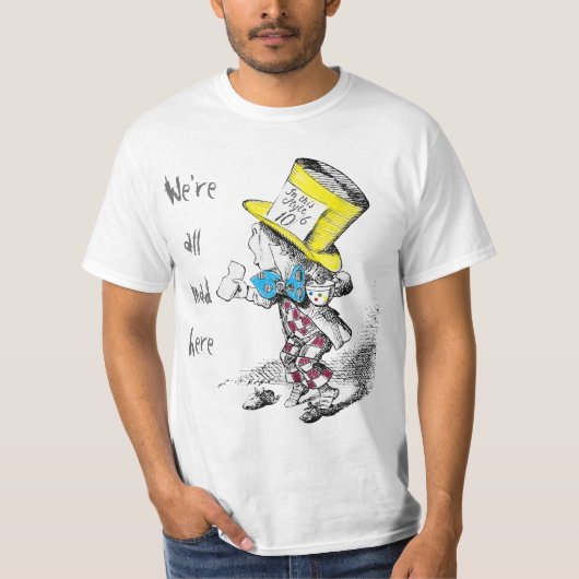 T-shirt fou de thé de chapelier (Devant)