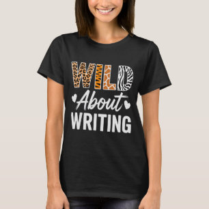 T-shirt Fou d'écriture pour écrivains créatifs Insrat amus