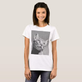 T-shirt Fou Et Adorable Kitty (Devant entier)