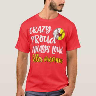 T-shirt Fou Fier Softball Memaw Grand-mère T-Shir