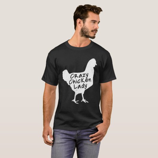 T-shirt Fou Poule Lady Farmer Fierté Humour Fille (Devant entier)