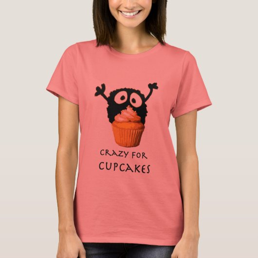 T-shirt Fou pour les cupcakes (Devant)