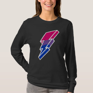 T-shirt Foudre de fierté Bi Mignon Défilé LGBTQ Subtil P