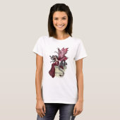 T-shirt Fougueuse Ruby Gothique Rouge Fée et Dragon (Devant entier)
