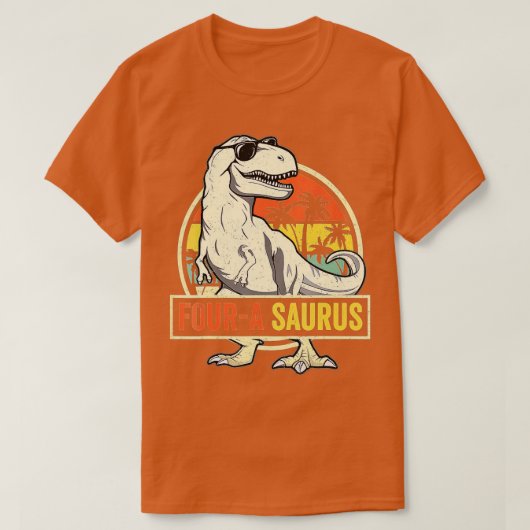 T-shirt Four a Saurus Birthday T (Design devant)