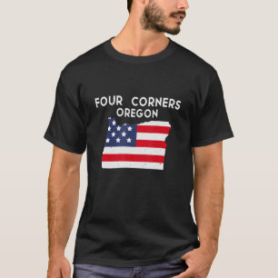 T-shirt Four Corners Oregon USA State America Travel Orego