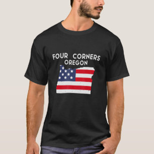 T-shirt Four Corners Oregon USA State America Travel Orego