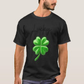 T-shirt four leaf clover Shamrock lucky charm irish St Pat (Devant)