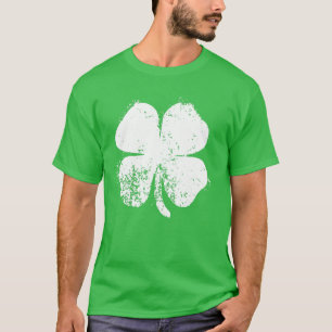 T-shirt Four Leaf Clover Vintage Saint Patrick Day Cadeau