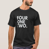 T-shirt FOUR ONE TWO Area Code 412 Pittsburgh PA Pennsylva (Devant)