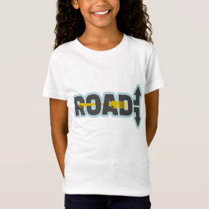T-Shirt Fourche dans la route art texte typographique