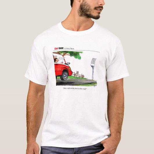 T-shirt Fourchette dans la route (Devant)