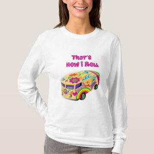 T-shirt fourgon hippie rétro  comment je roule