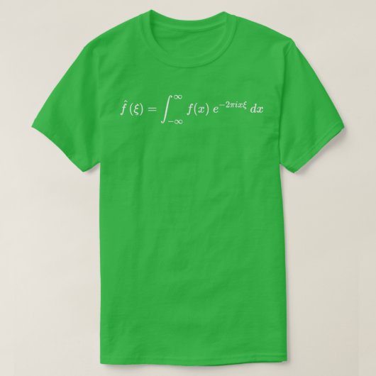 T-shirt fourier transform equation dark version (Design devant)