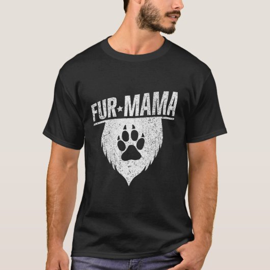 T-shirt Fourrure Mama Chien Graphisme Grooming Groomers Pa (Devant)