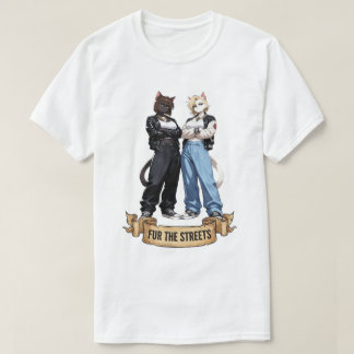 T-shirt Fourrure pour les rues - Streetwear de fille chat