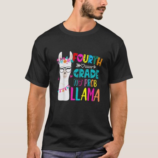 T-shirt Fourth 4th Grade Teacher 100 days smarter No Prob  (Devant)