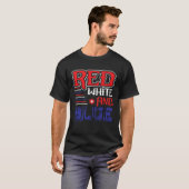 T-shirt Fourth of July 4th of July Red White and Blue (Devant entier)