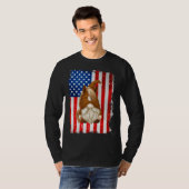 T-shirt Fourth Of July Gnome Graphic Patriotic Horse Ameri (Devant entier)