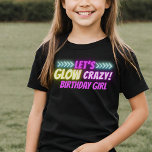 T-shirt Fous fainéants, nain de la fille Neon colorée<br><div class="desc">Luminons néon Crazy lumineux design de fête dans le noir pour les fêtes d'anniversaire de fille.</div>