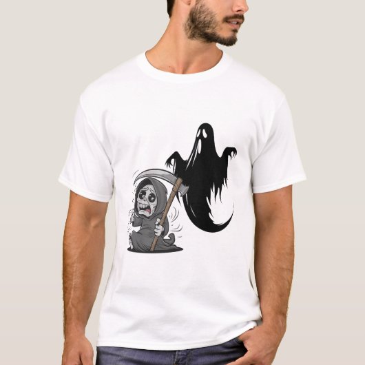 T-shirt Foutaise et fantôme effrayés. (Devant)