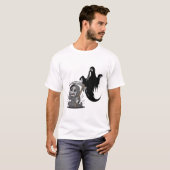 T-shirt Foutaise et fantôme effrayés. (Devant entier)