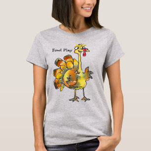 T-shirt Fowen Play Cartoon Gold Turkey