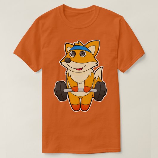 T-shirt Fox à Fitness avec Barbell (Design devant)