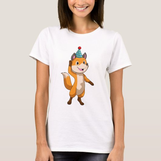 T-shirt Fox à la fête avec casquette de parti (Devant)