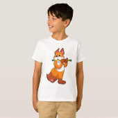 T-shirt Fox à la musique avec Flute.PNG (Devant entier)