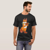 T-shirt Fox à la musique avec Flute.PNG (Devant entier)