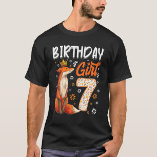 T-shirt Fox Animal 7e anniversaire fille Fox B Jour 7 anné