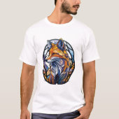 T-shirt Fox Animal Portrait Verre tendu Faune Extérieur (Devant)