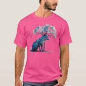 T-shirt Fox Arbre Arbre Arbre Animal Art Fox (Devant)