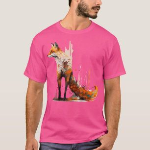T-shirt Fox Art Animal Motif Poster de animal Fox
