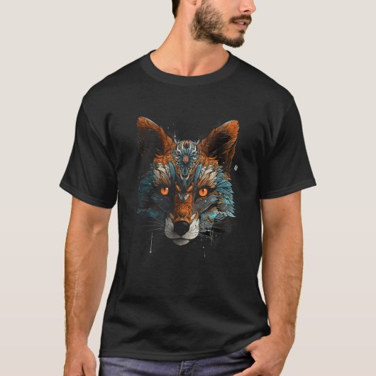 T-shirt Fox Artwork  Animal  Animal Fox 11 (Devant)