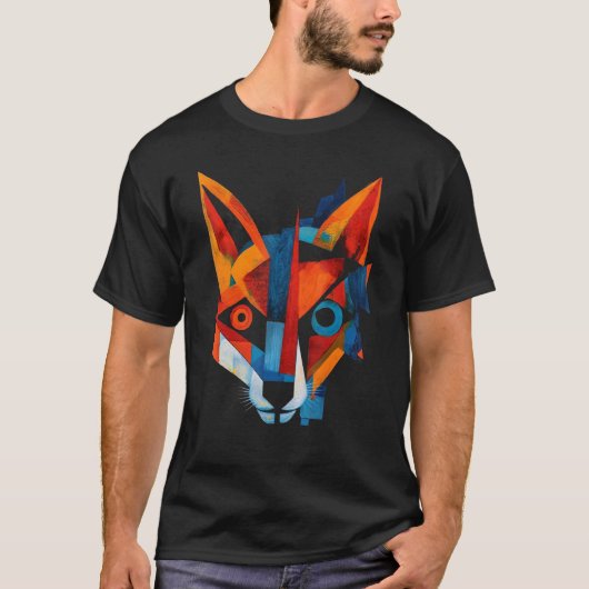 T-shirt Fox Artwork  Animal Fox (Devant)