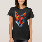 T-shirt Fox Artwork  Animal Fox (Devant)