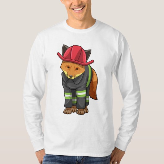 T-shirt Fox as Firefighter avec Helmet (Devant)