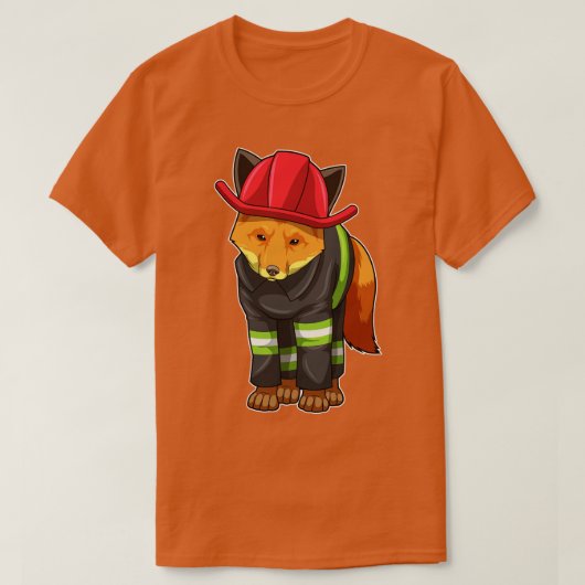 T-shirt Fox as Firefighter avec Helmet (Design devant)