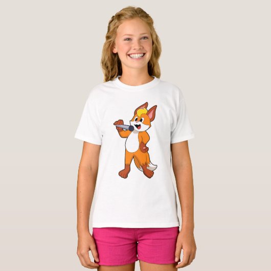 T-shirt Fox as Singer with Microphone (Devant entier)