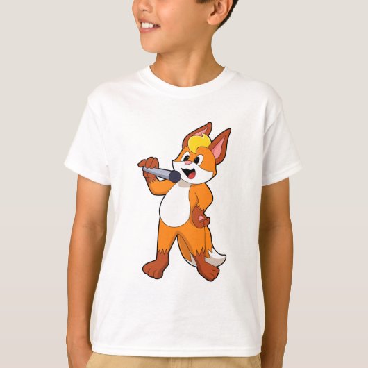 T-shirt Fox as Singer with Microphone (Devant)