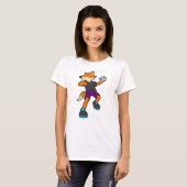 T-shirt Fox at Handball player avec Handball (Devant entier)