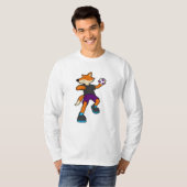 T-shirt Fox at Handball player avec Handball (Devant entier)