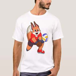 T-shirt Fox at Volleyball Sports