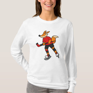 T-shirt Fox au hockey sur glace avec bâton de hockey sur g