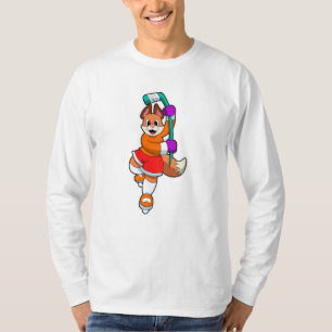 T-shirt Fox au hockey sur glace avec bâton de hockey sur g
