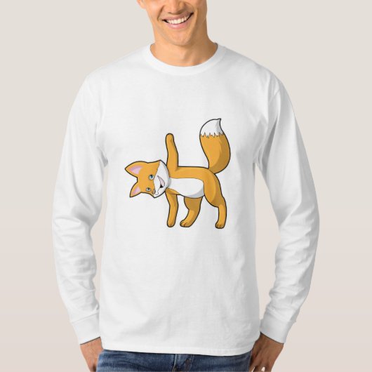 T-shirt Fox au Yoga Stretching (Devant)